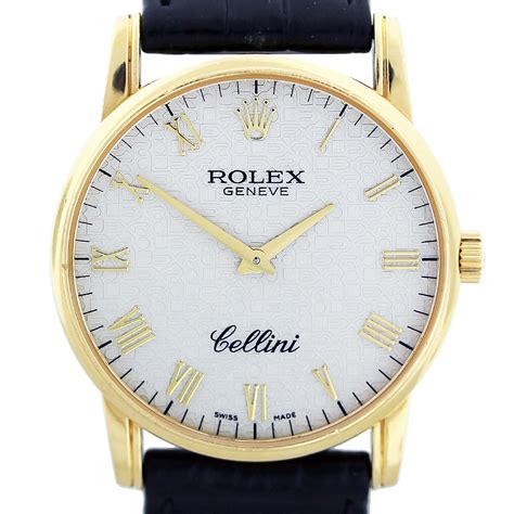 rolex 18k yellow gold cellini watch 26mm|Rolex cellini price list.